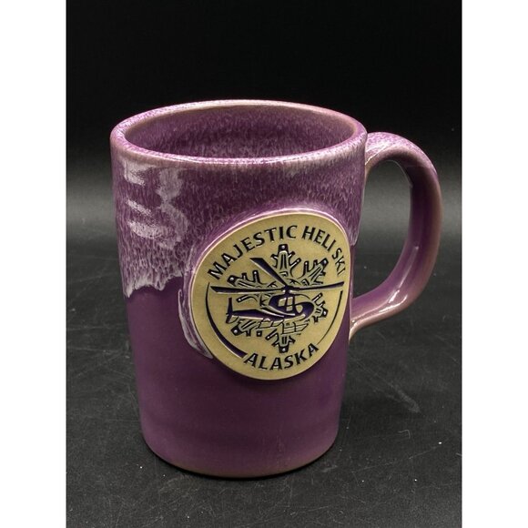 2021 Deneen Pottery Pink Majestic Heli Ski Alaska Chugach & Talkeetna Helicopter - Picture 11 of 11